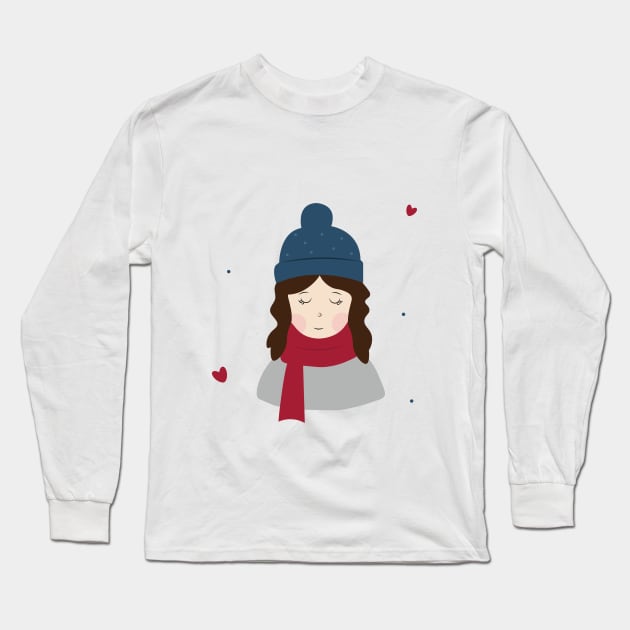 Sweet Cold Long Sleeve T-Shirt by Kad mk